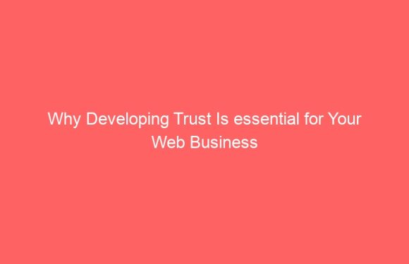 Why Developing Trust Is essential for Your Web Business